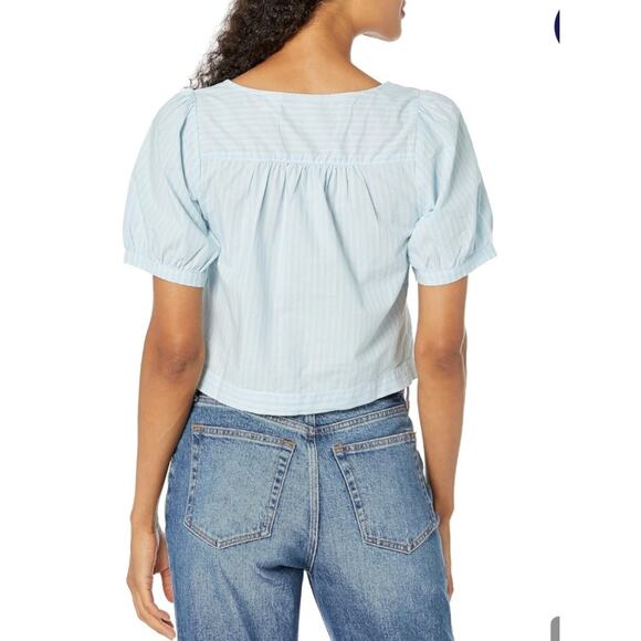 Levi's The Everyday Blouse Standard Fit Stripe Short Sleeve Women's Medium NWT - Picture 2 of 11